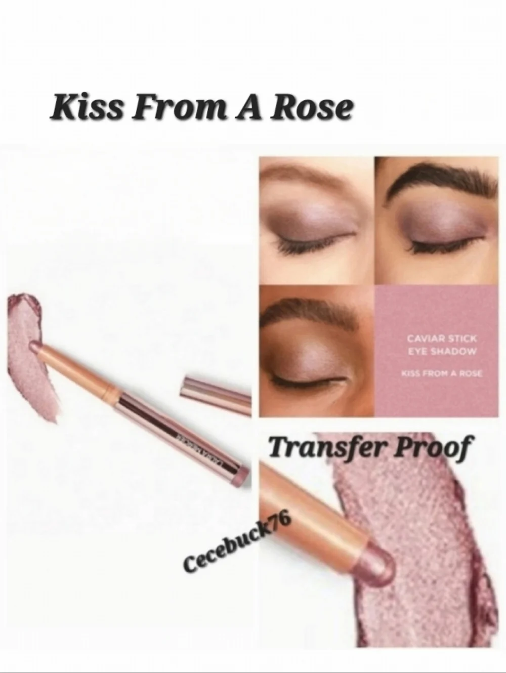 🌺Laura Mercier Kiss From A Rose Pearl Caviar Eyeshadoe Stick Cream Eyeshadow